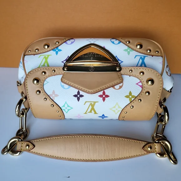 🔥SOLD🔥LOUIS VUITTON Marilyn White Multicolor Shoulder Bag - Picture 4 of 17